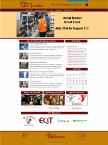 armstrong festival website design
